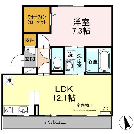 高松市三条町のアパートの間取り