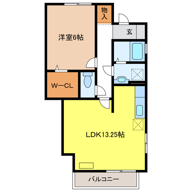 ローズコート337　Aの間取り