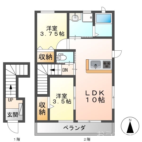 リーブルファイン曲路の間取り