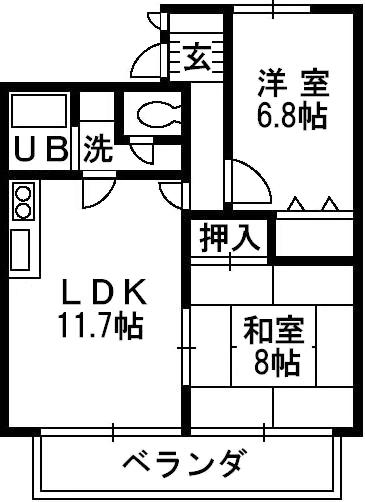 ハピネス８０８の間取り