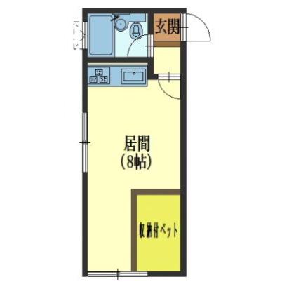 函館市時任町のアパートの間取り