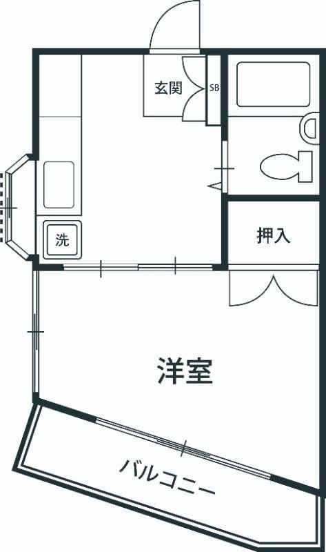 横浜市栄区公田町のアパートの間取り