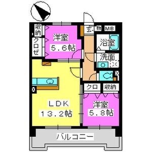 福岡市博多区吉塚のマンションの間取り