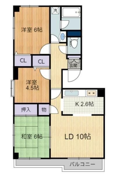 世田谷区千歳台のマンションの間取り