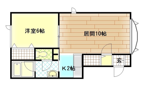 旭川市末広東三条のアパートの間取り