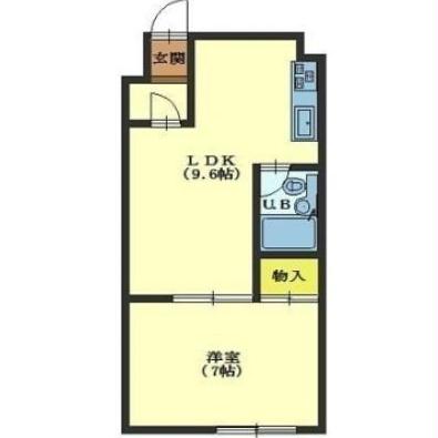 函館市戸倉町のマンションの間取り