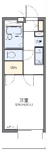 レオパレスルーチェ　マーレの間取り