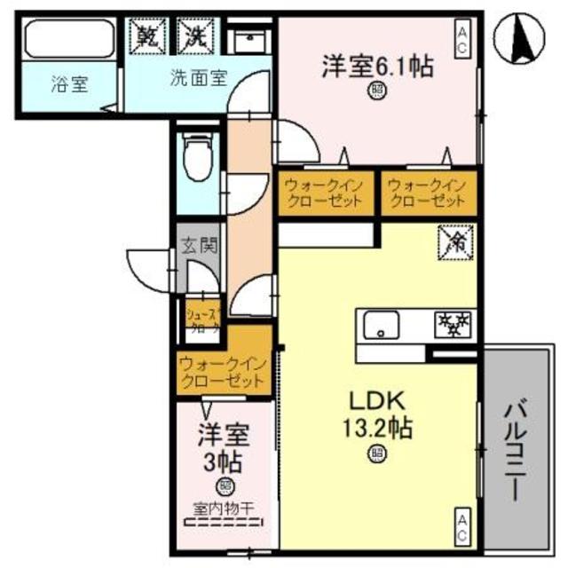 豊中市服部南町のアパートの間取り