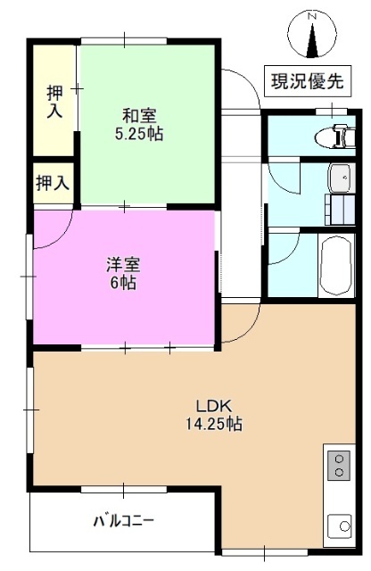 桑原ハイツの間取り