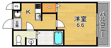 大阪市鶴見区横堤のマンションの間取り