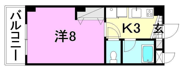 松山市北条辻のマンションの間取り