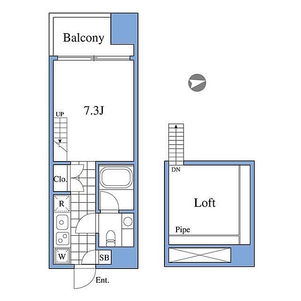 港区高輪のマンションの間取り