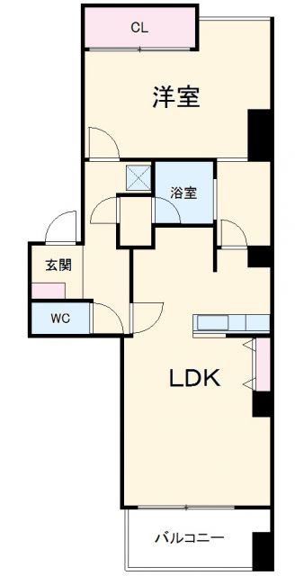 名古屋市昭和区若柳町のマンションの間取り