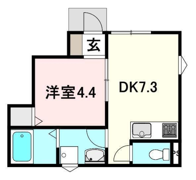 松山市余戸東のアパートの間取り