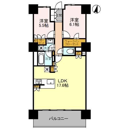 【さいたま市大宮区桜木町のマンションの間取り】