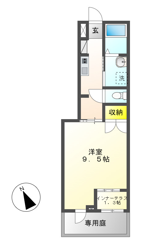 津市久居新町のアパートの間取り