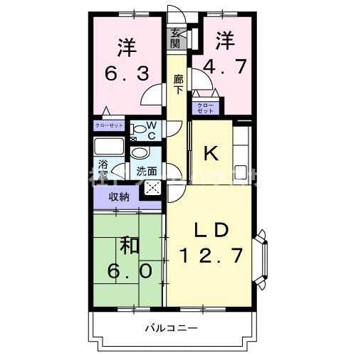 横須賀市野比のマンションの間取り