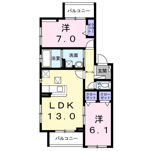 ベルフルール綱島の間取り