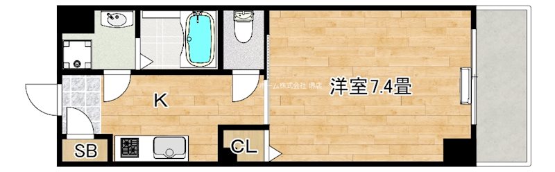 大阪市生野区巽中のマンションの間取り