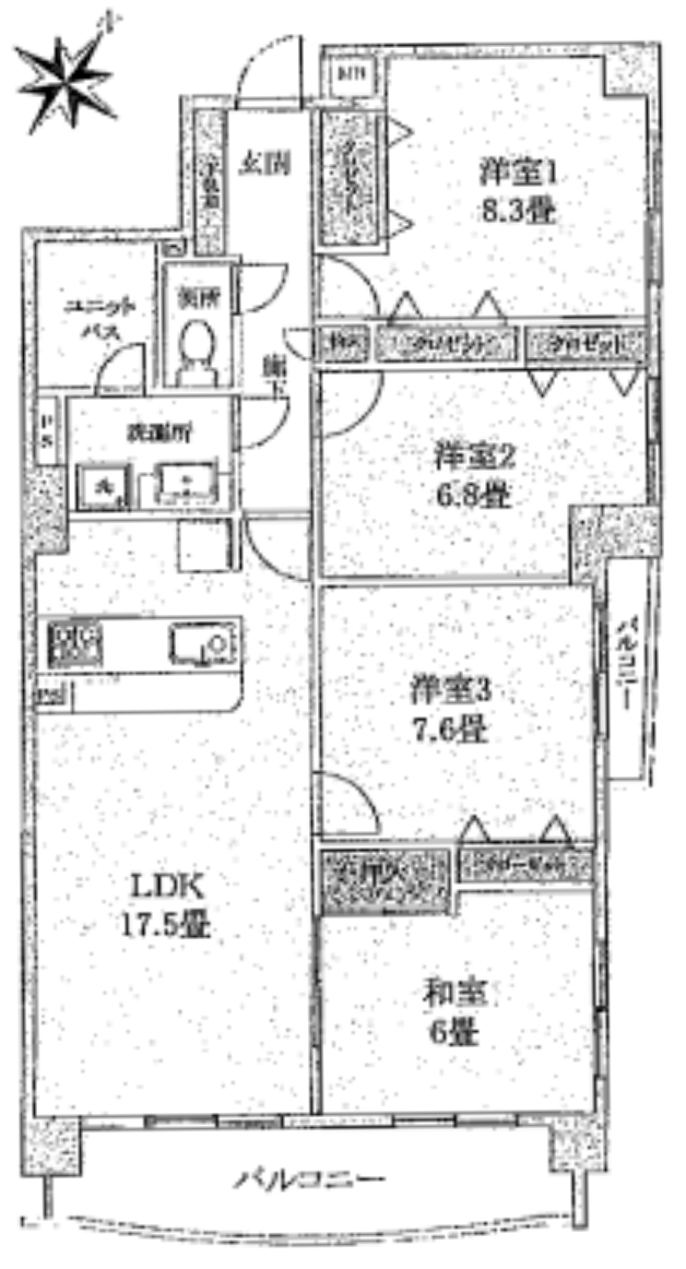 ヴェルビュ高宮の間取り