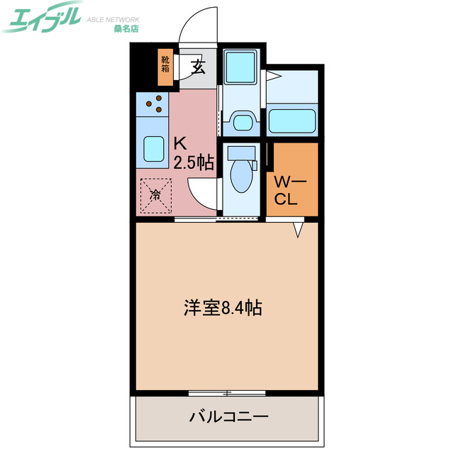 【三重郡川越町大字当新田のマンションの間取り】