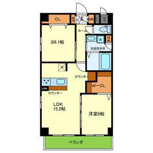 交野市星田北のマンションの間取り