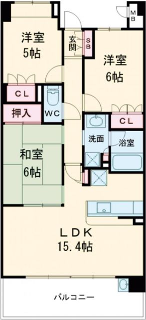 プラウド茨木東中条町の間取り