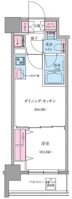 クレヴィアリグゼ世田谷松陰神社前の間取り