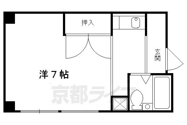 京都市伏見区淀下津町のマンションの間取り