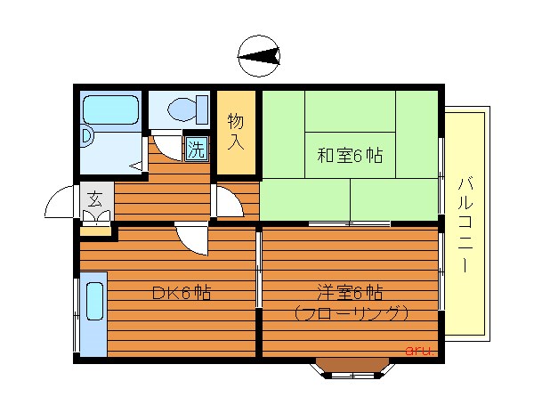 武蔵野市関前のアパートの間取り