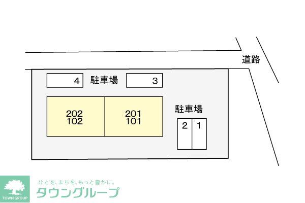 【茅ヶ崎市矢畑のアパートの駐車場】