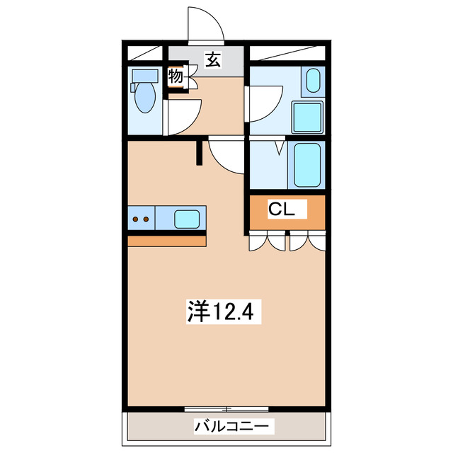 郡山市日和田町のアパートの間取り