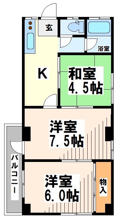 世田谷区上祖師谷のマンションの間取り