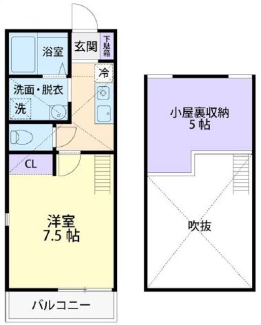 比企郡滑川町みなみ野のアパートの間取り