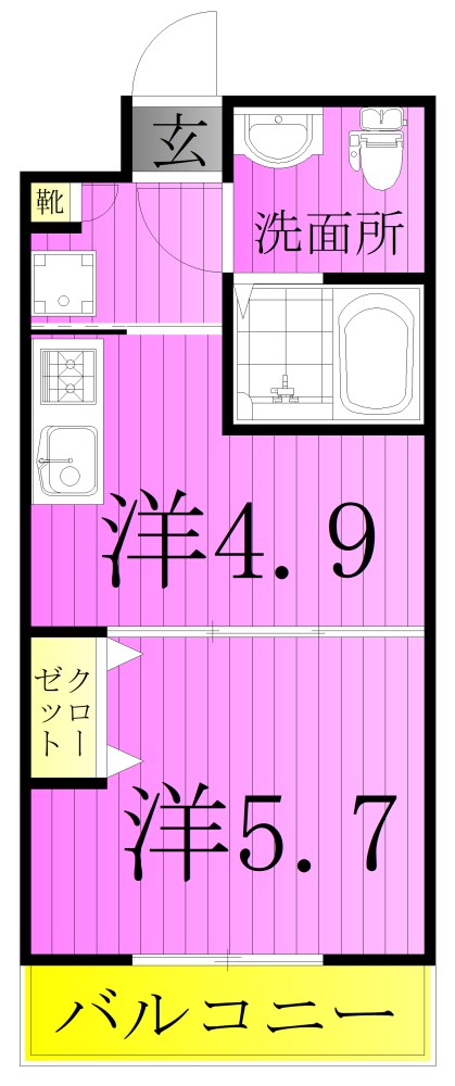 アーバーハイツ六町4丁目の間取り