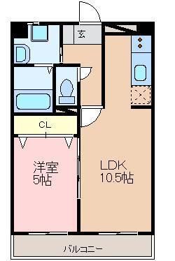 熊本市中央区大江のマンションの間取り