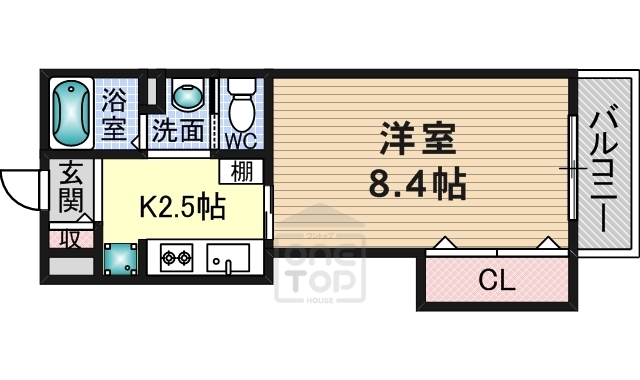 茨木市中津町のマンションの間取り