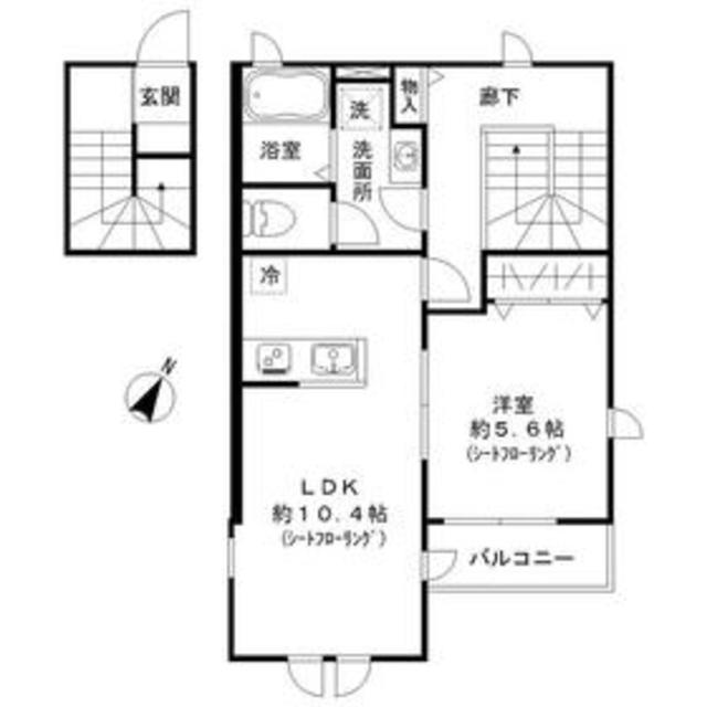 横浜市旭区本村町のアパートの間取り