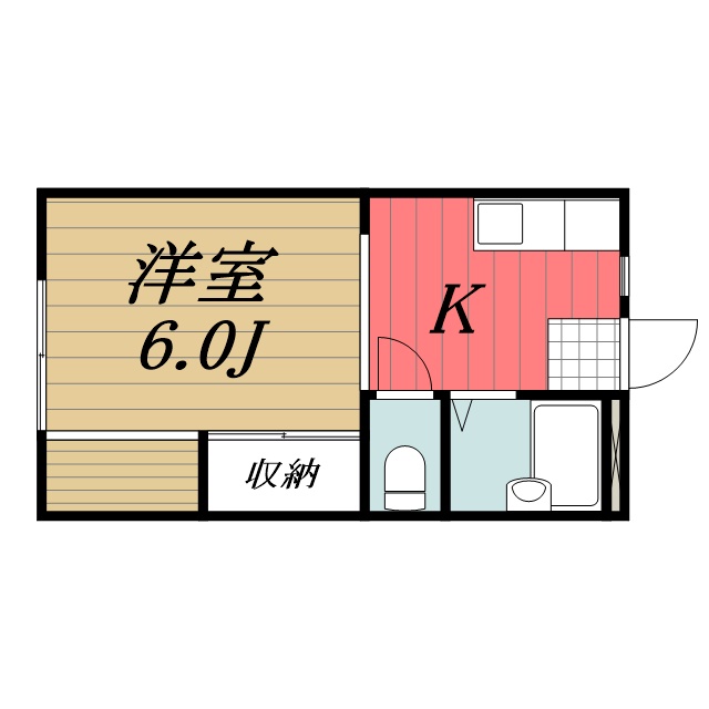 富里市七栄のアパートの間取り