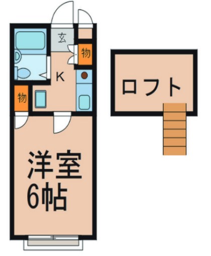 川崎市宮前区平のアパートの間取り