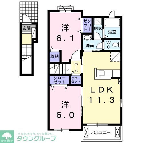 カミレＢの間取り