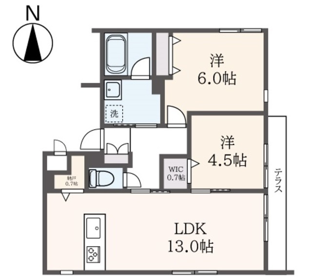 大和市大和東のマンションの間取り