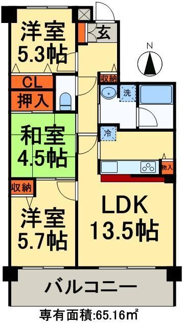 【松戸市常盤平のマンションの間取り】