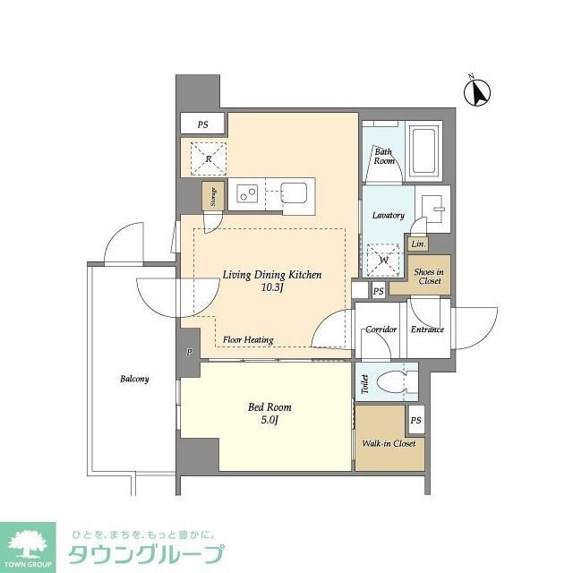 横浜市青葉区荏田北のマンションの間取り