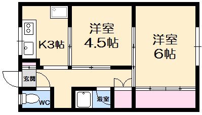 広島市西区南観音町のマンションの間取り