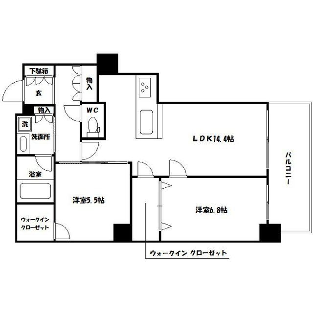 阿波座ライズタワーズフラッグ46の間取り