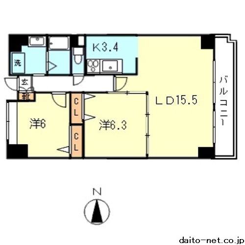 Kourt K2の間取り
