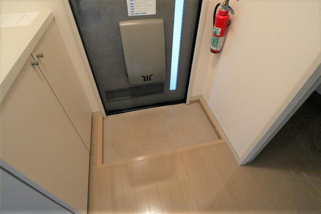 玄関　こちらは202号室の写真です。