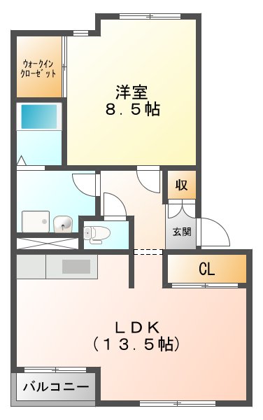 ヴィスコンティ Ｎの間取り