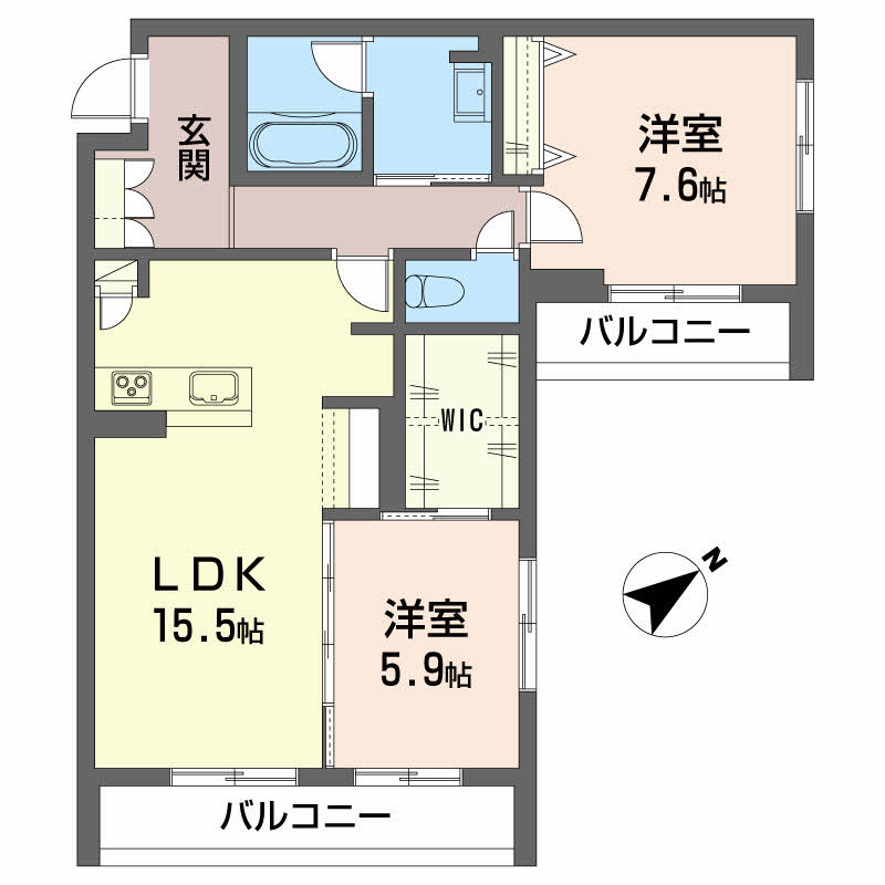 ベレオガーデンズMiwaの間取り